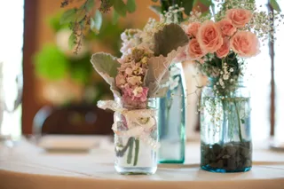 Flowers in vases