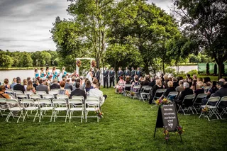 Wedding in the Gardens at Camden County Boathouse