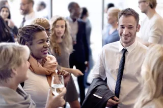 People having corporate fun